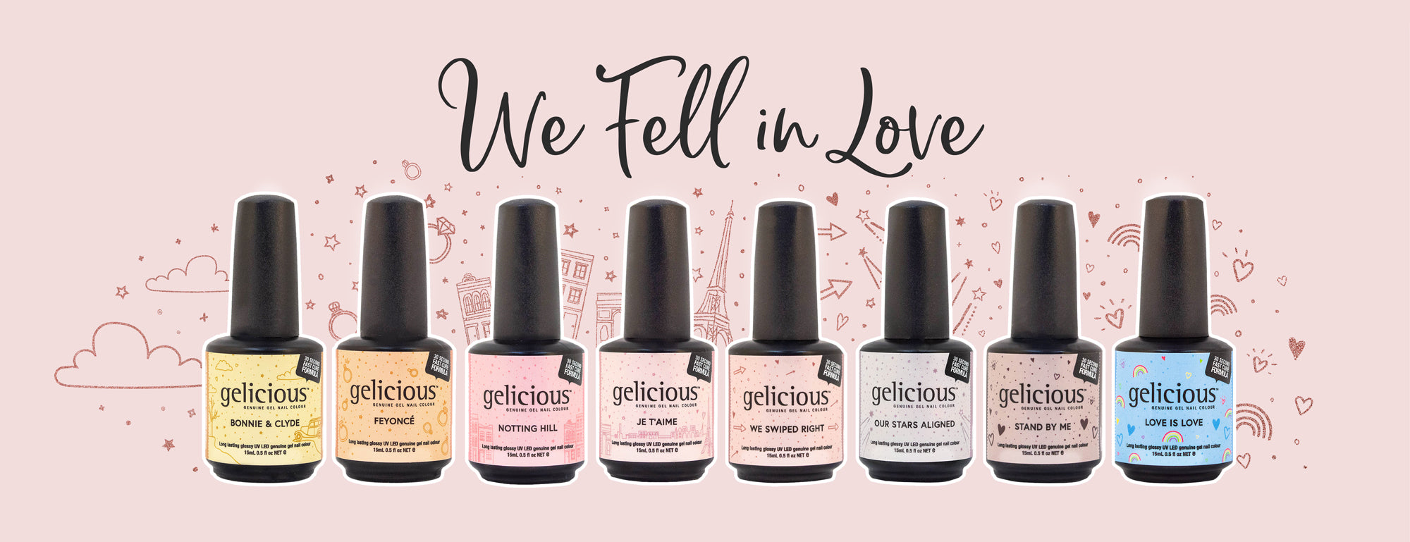 Peel Off Nail Gel - Gelicious We Fell In Love Collection